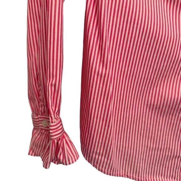 J. Crew pink stripe button up blouse - Picture 4 of 7
